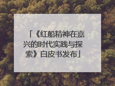 《红船精神在嘉兴的时代实践与探索》白皮书发布