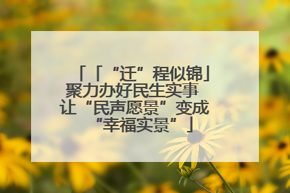 「“迁”程似锦」聚力办好民生实事 让“民声愿景”变成“幸福实景”