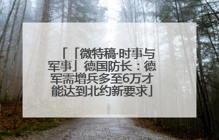「微特稿·时事与军事」德国防长：德军需增兵多至6万才能达到北约新要求