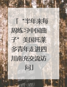 “半年来每周练习中国曲子”美国托莱多青年走进四川南充交流访问