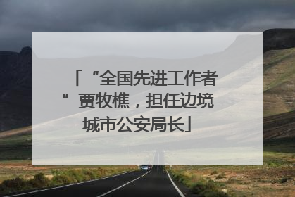 “全国先进工作者”贾牧樵，担任边境城市公安局长