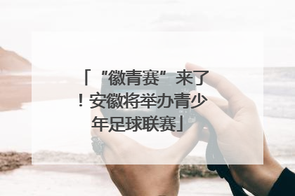 “徽青赛”来了！安徽将举办青少年足球联赛