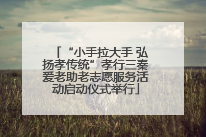 “小手拉大手 弘扬孝传统”孝行三秦爱老助老志愿服务活动启动仪式举行