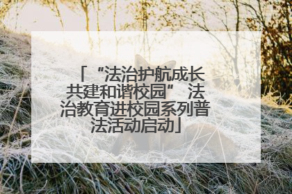 “法治护航成长 共建和谐校园” 法治教育进校园系列普法活动启动