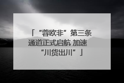 “蓉欧非”第三条通道正式启航 加速“川货出川”