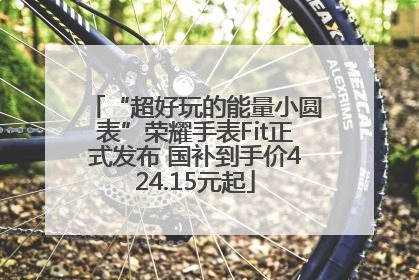 “超好玩的能量小圆表”荣耀手表Fit正式发布 国补到手价424.15元起