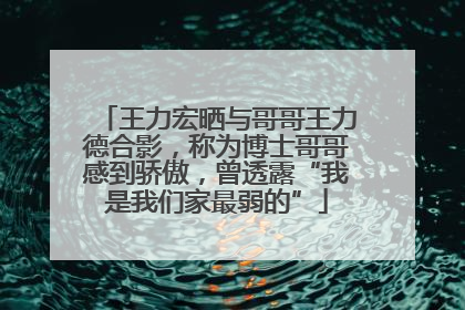 王力宏晒与哥哥王力德合影，称为博士哥哥感到骄傲，曾透露“我是我们家最弱的”