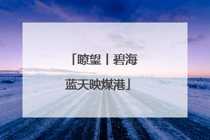 瞭望丨碧海蓝天映煤港