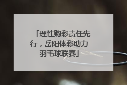 理性购彩责任先行，岳阳体彩助力羽毛球联赛