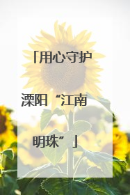 用心守护溧阳“江南明珠”
