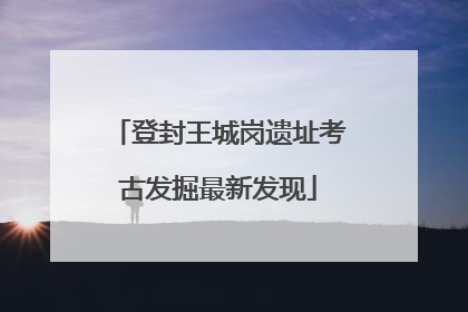 登封王城岗遗址考古发掘最新发现