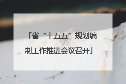 省“十五五”规划编制工作推进会议召开