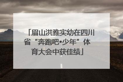 眉山洪雅实幼在四川省“奔跑吧•少年”体育大会中获佳绩