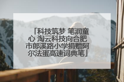 科技筑梦 笔润童心 淘云科技向合肥市郎溪路小学捐赠阿尔法蛋高速词典笔