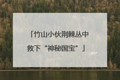 竹山小伙荆棘丛中救下“神秘国宝”