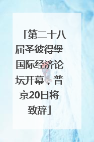 第二十八届圣彼得堡国际经济论坛开幕，普京20日将致辞
