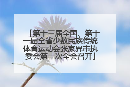 第十三届全国、第十一届全省少数民族传统体育运动会张家界市执委会第一次全会召开