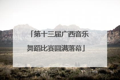 第十三届广西音乐舞蹈比赛圆满落幕