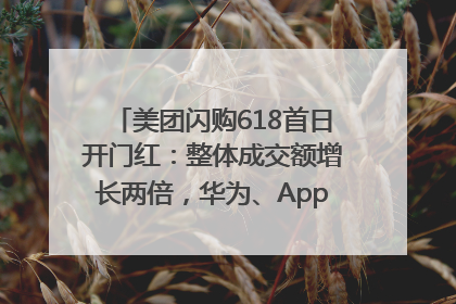 美团闪购618首日开门红：整体成交额增长两倍，华为、Apple、沃尔玛等近800个品牌翻倍增长
