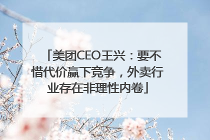 美团CEO王兴：要不惜代价赢下竞争，外卖行业存在非理性内卷