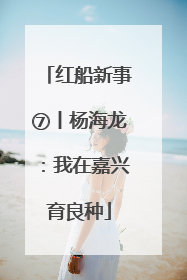 红船新事⑦丨杨海龙：我在嘉兴育良种