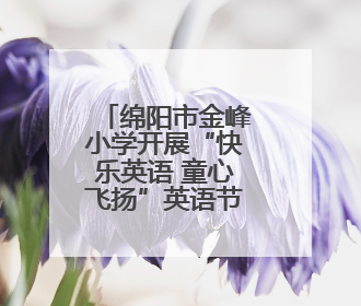 绵阳市金峰小学开展“快乐英语 童心飞扬”英语节活动