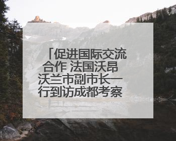 促进国际交流合作 法国沃昂沃兰市副市长一行到访成都考察交流