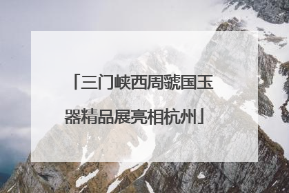 三门峡西周虢国玉器精品展亮相杭州