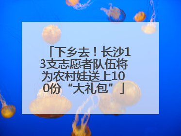 下乡去!长沙13支志愿者队伍将为农村娃送上100份“大礼包”