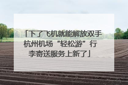 下了飞机就能解放双手 杭州机场“轻松游”行李寄送服务上新了