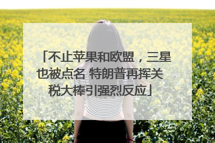不止苹果和欧盟，三星也被点名 特朗普再挥关税大棒引强烈反应