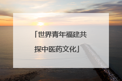 世界青年福建共探中医药文化