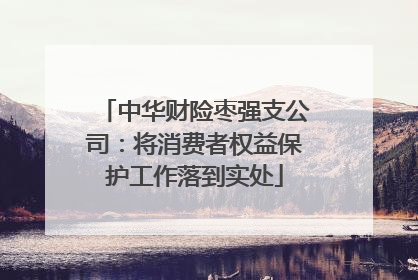 中华财险枣强支公司：将消费者权益保护工作落到实处