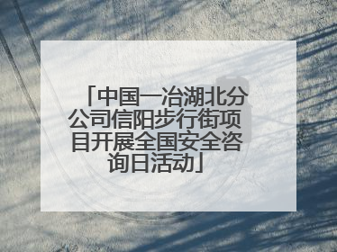 中国一冶湖北分公司信阳步行街项目开展全国安全咨询日活动