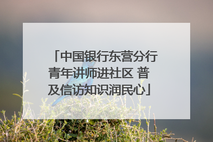 中国银行东营分行青年讲师进社区 普及信访知识润民心