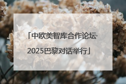 中欧美智库合作论坛·2025巴黎对话举行