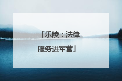 乐陵：法律服务进军营