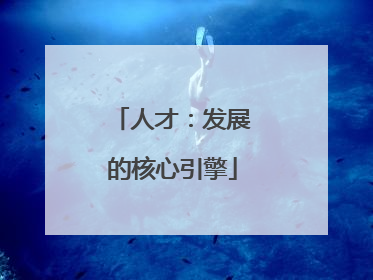 人才：发展的核心引擎