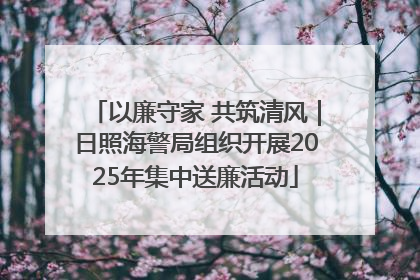 以廉守家 共筑清风|日照海警局组织开展2025年集中送廉活动