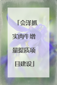 会泽抓实肉牛增量提质项目建设