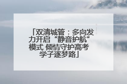 双清城管：多向发力开启“静音护航”模式 倾情守护高考学子逐梦路