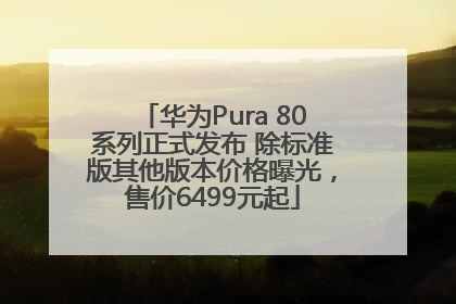 华为Pura 80系列正式发布 除标准版其他版本价格曝光，售价6499元起