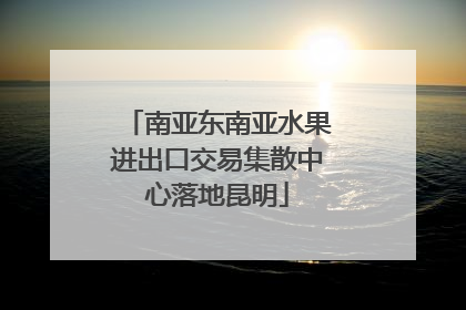 南亚东南亚水果进出口交易集散中心落地昆明