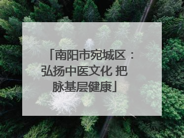 南阳市宛城区：弘扬中医文化 把脉基层健康