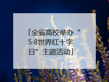 全省高校举办“5·8世界红十字日”主题活动