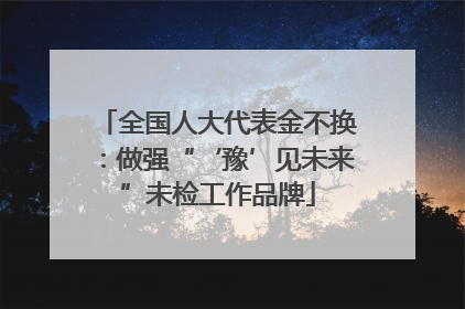 全国人大代表金不换：做强“‘豫’见未来”未检工作品牌