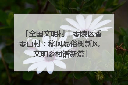 全国文明村丨零陵区香零山村：移风易俗树新风 文明乡村谱新篇