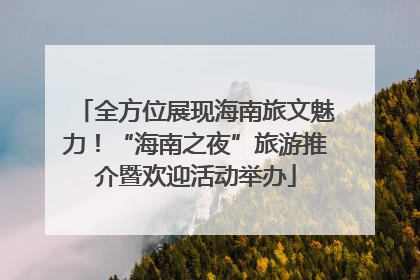 全方位展现海南旅文魅力！“海南之夜”旅游推介暨欢迎活动举办