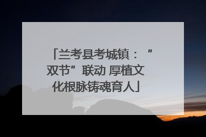 兰考县考城镇：“双节”联动 厚植文化根脉铸魂育人
