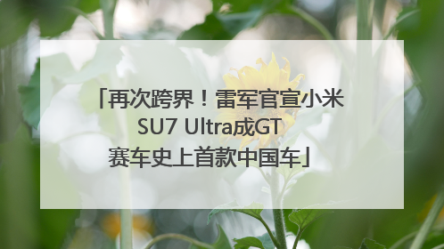 再次跨界！雷军官宣小米SU7 Ultra成GT赛车史上首款中国车